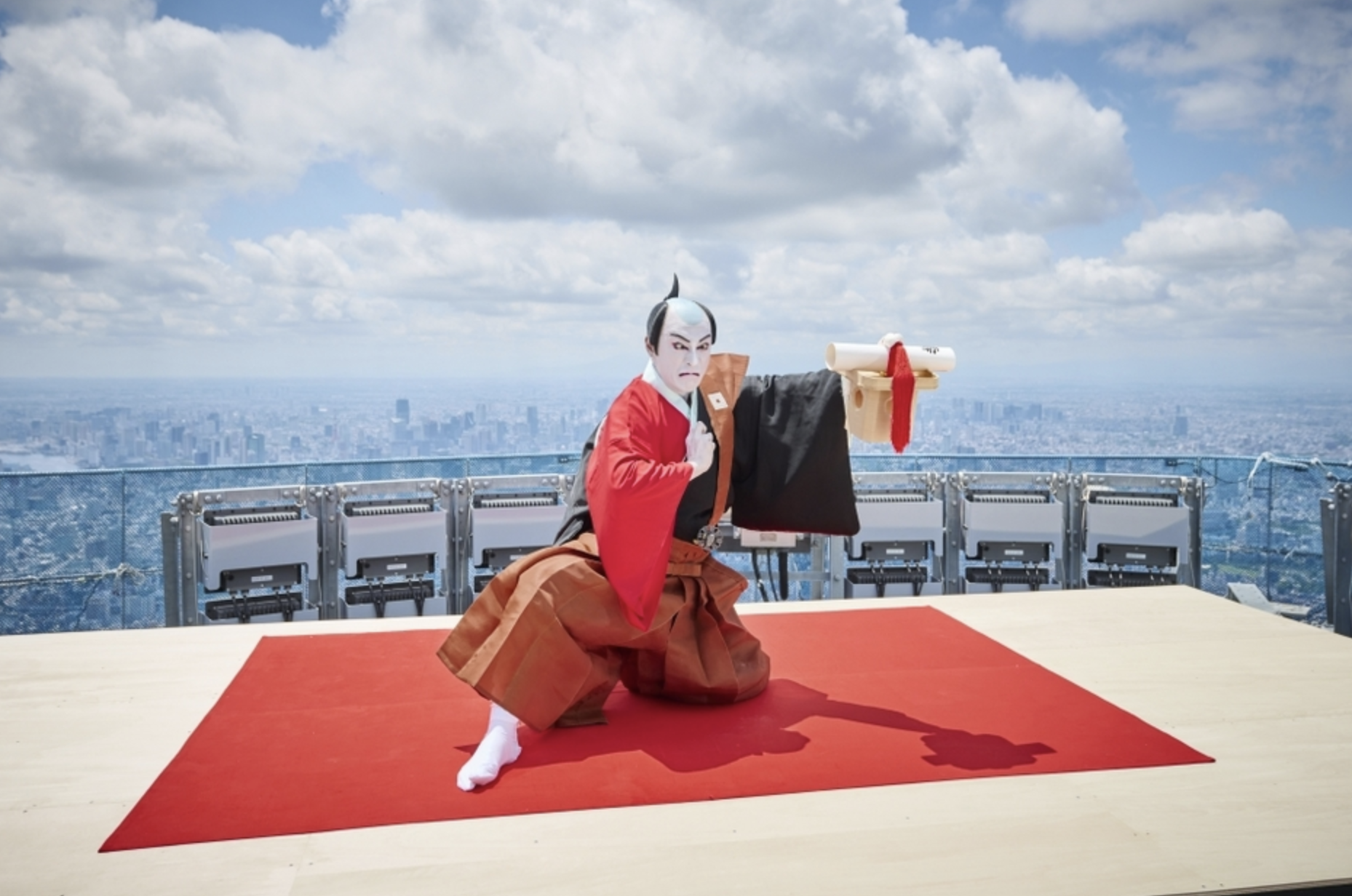 Kabuki performance on top of Tokyo Skytree